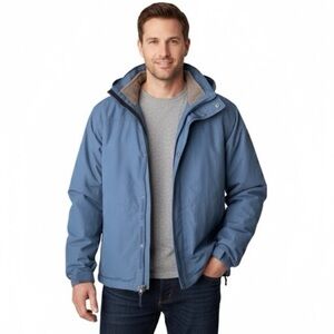 L.L. Bean Men’s 3 Season Warm Up Jacket with Removable Fleece Lining, Size M